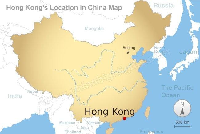 ಮ್ಯಾಪ್ ಆಫ್ ಚೀನಾ ಮತ್ತು ಹಾಂಗ್ ಕಾಂಗ್