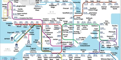 MTR ನಿಲ್ದಾಣ ನಕ್ಷೆ ಹಾಂಗ್ ಕಾಂಗ್
